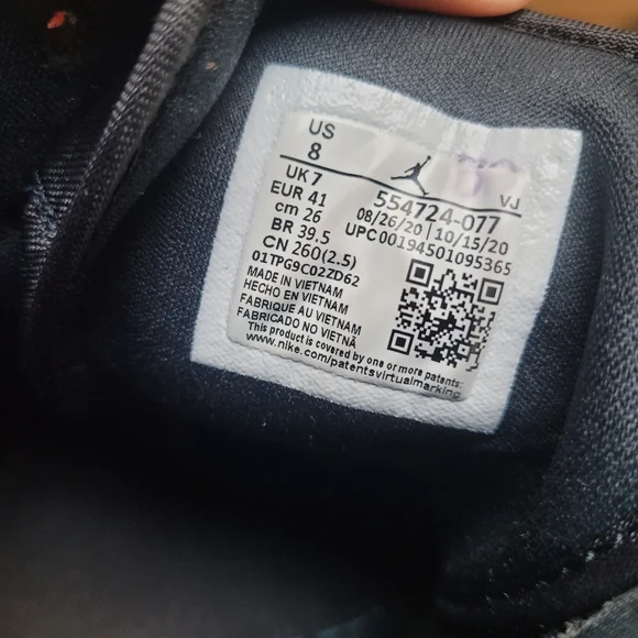 Nike Air Jordan Mid 1 "Hyper Royal" Sneakers 2020,Unisex EU 41 - Picture 7 of 14